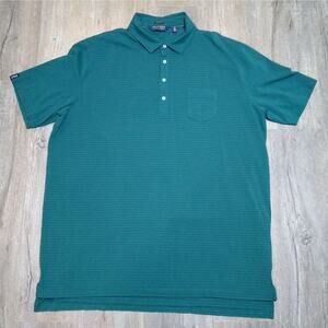 Polo Golf Ralph Lauren Stretch Lisle Size XXL Striped Men's Polo Shirt Green 2XL